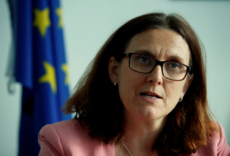 EU trade chief says no support in Europe for comprehensive U.S. trade deal