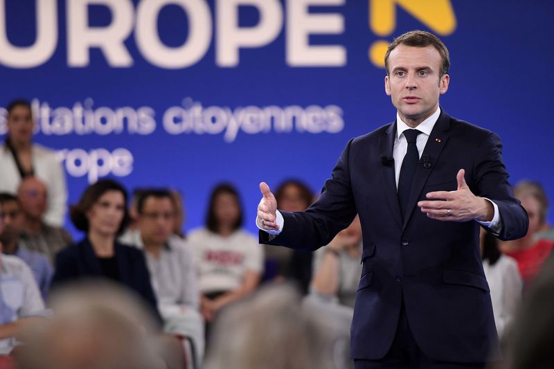 Macron says wants to change banking rules to boost lending