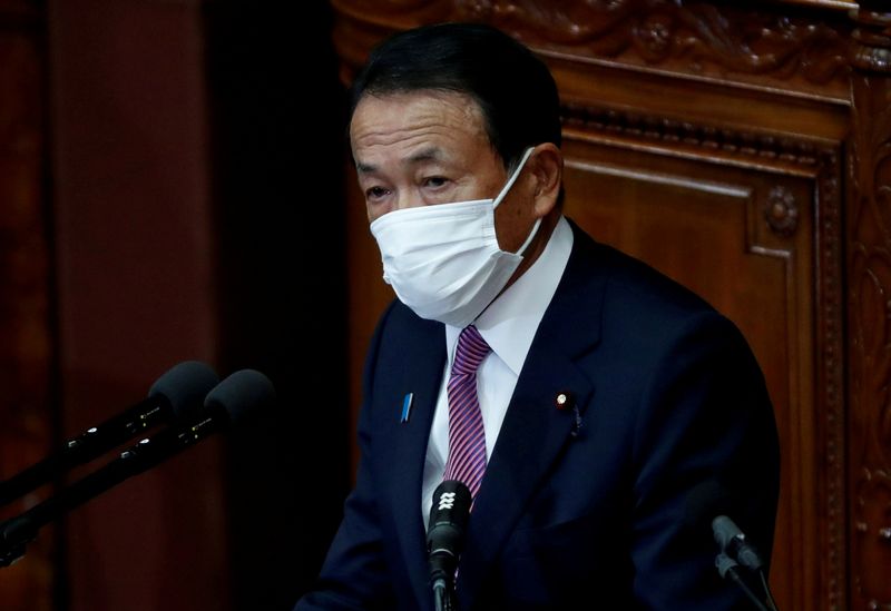 Japan's outgoing Finance Minister Aso said he urged BOJ to lower inflation target