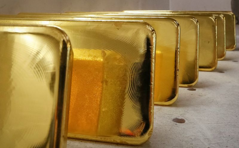 Gold regains some ground as dollar dips on weak U.S. data