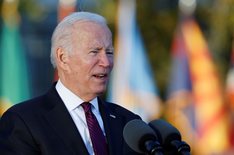 In New Hampshire, Biden bets infrastructure beats political headwinds