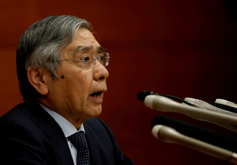BOJ's Kuroda sticks to powerful easing, sees inflation as short-lived