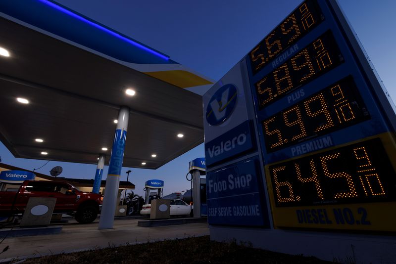 U.S. gasoline futures fall to pre-Ukraine invasion levels