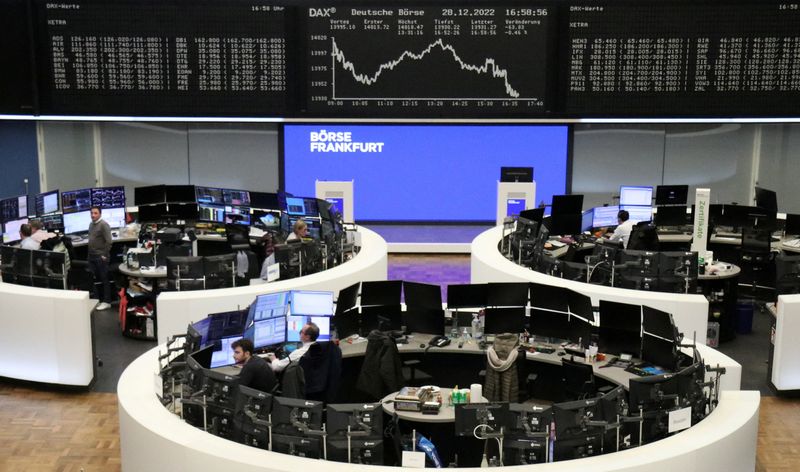 European shares slip, set for worst annual performance since 2018