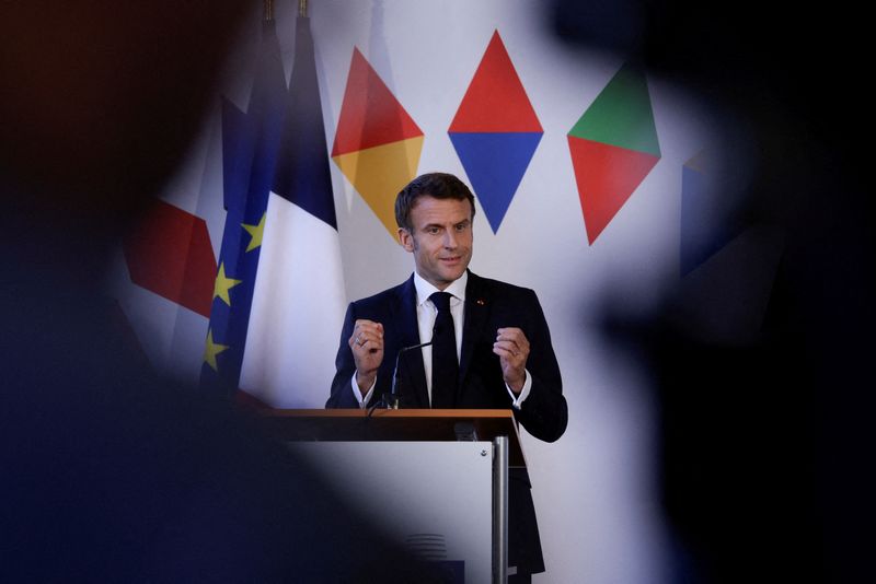 Macron wants European response to U.S. IRA to amount to 2% of GDP