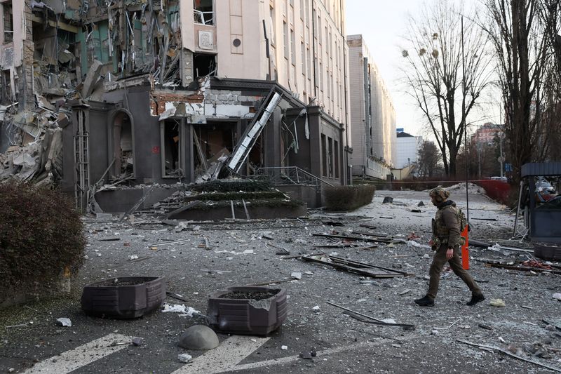 Missile strikes on Ukraine kill one, Zelenskiy says Russians in league with the devil
